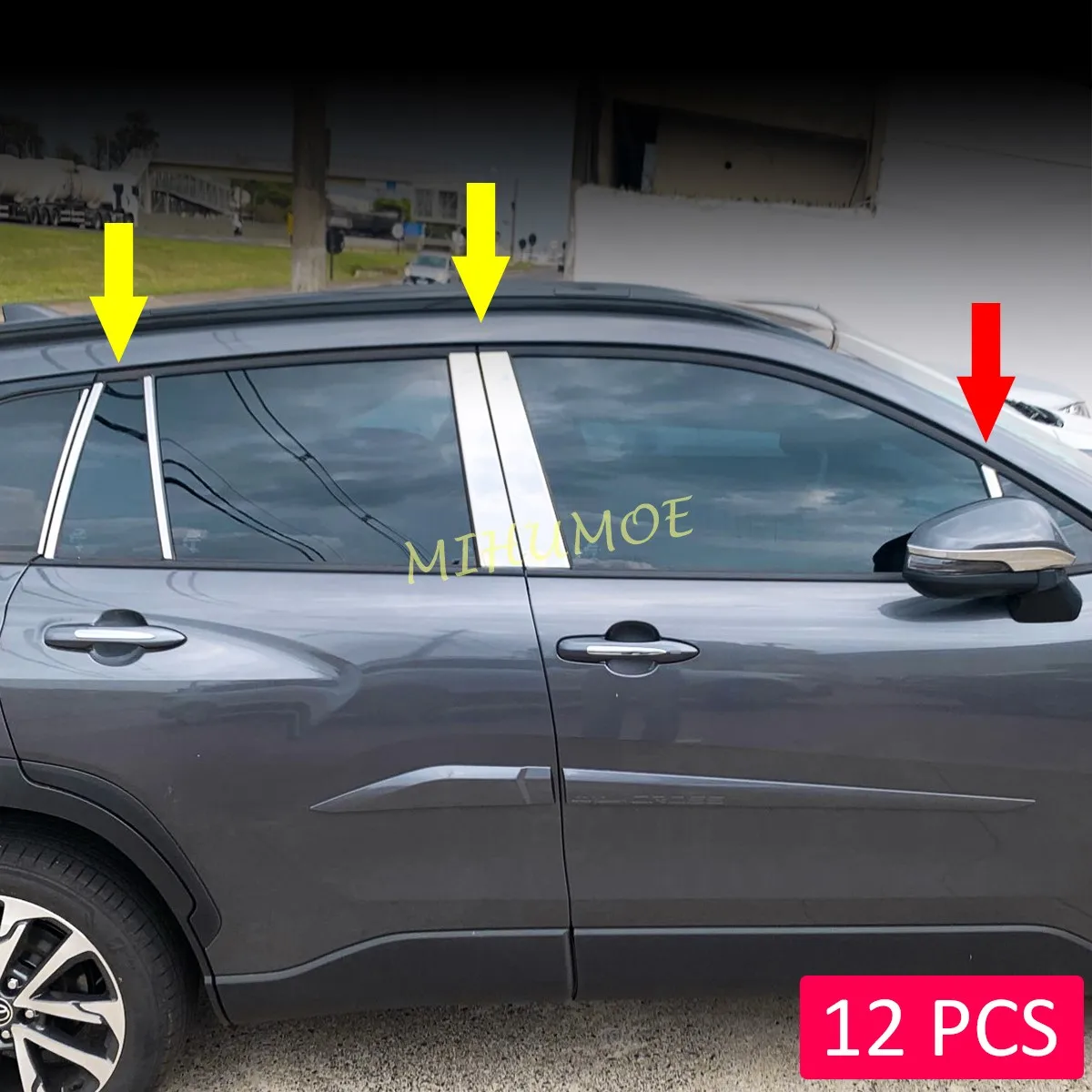 

Stainless Steel Door A B C Pillar Cover Overlay Trims For Toyota Corolla Cross 2022 2023 2024 2025 2026 Accessories