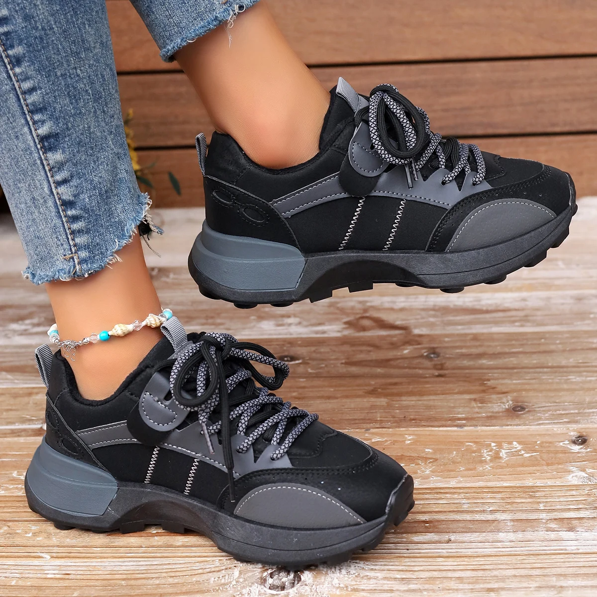 Zapatillas De deporte para Mujer, Zapatos deportivos De tenis De talla grande De otoño para Mujer, nuevas zapatillas informales con plataforma De lujo a la moda, Zapatos De Mujer