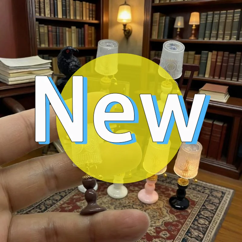 

TH 1Pcs Mini Simulation Table Lamp Not Bright 1/12 Dollhouse Miniature Study Room Decoration Doll Accessories Toys