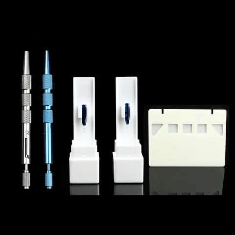 1Pcs/5Pcs/10Pcs Hair Transplant Implanter Pen Sapphire Blade with Titanium Alloy Stainless Steel Handle for Fue Hair Transplant