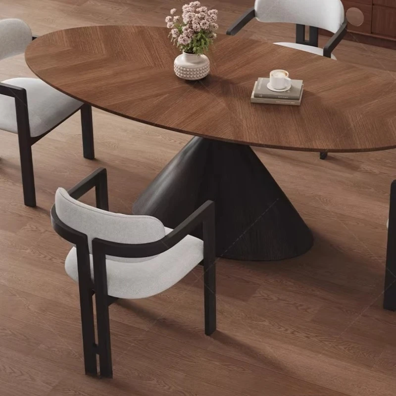 Coffee Round Dining Table Wood Center Kitchen Restaurant Dining Table Mid Century Extending Mesas De Comedor Kitchen Furniture