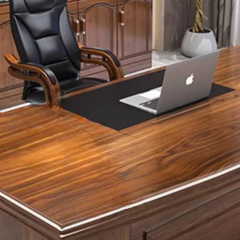 Bruin Luxe Executive Bureau Moderne Houten Grote Laden Computer Bureau Gaming Grote Mesa Escriotorio Werkstation Tafel