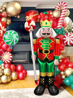 3pcs Large Standing Candy Walnut Guard Balloons, Christmas Theme Event and Scene Decorations, Birthday, New Year's Eve