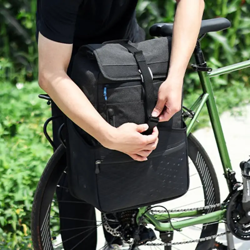 Cycling Side Bags Cycling Commuting Bag Adjustable Cycling Trunk Bag Cycling Saddle Bags For Rear Rack Grocery Shopping Saddle