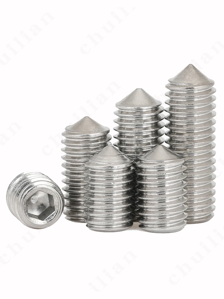 304 stainless tip set screw Hex Hexagon Socket Allen Cup Point DIY Set Door handles Bolt M2 M3 M4 M5 M6 M8 DIN916