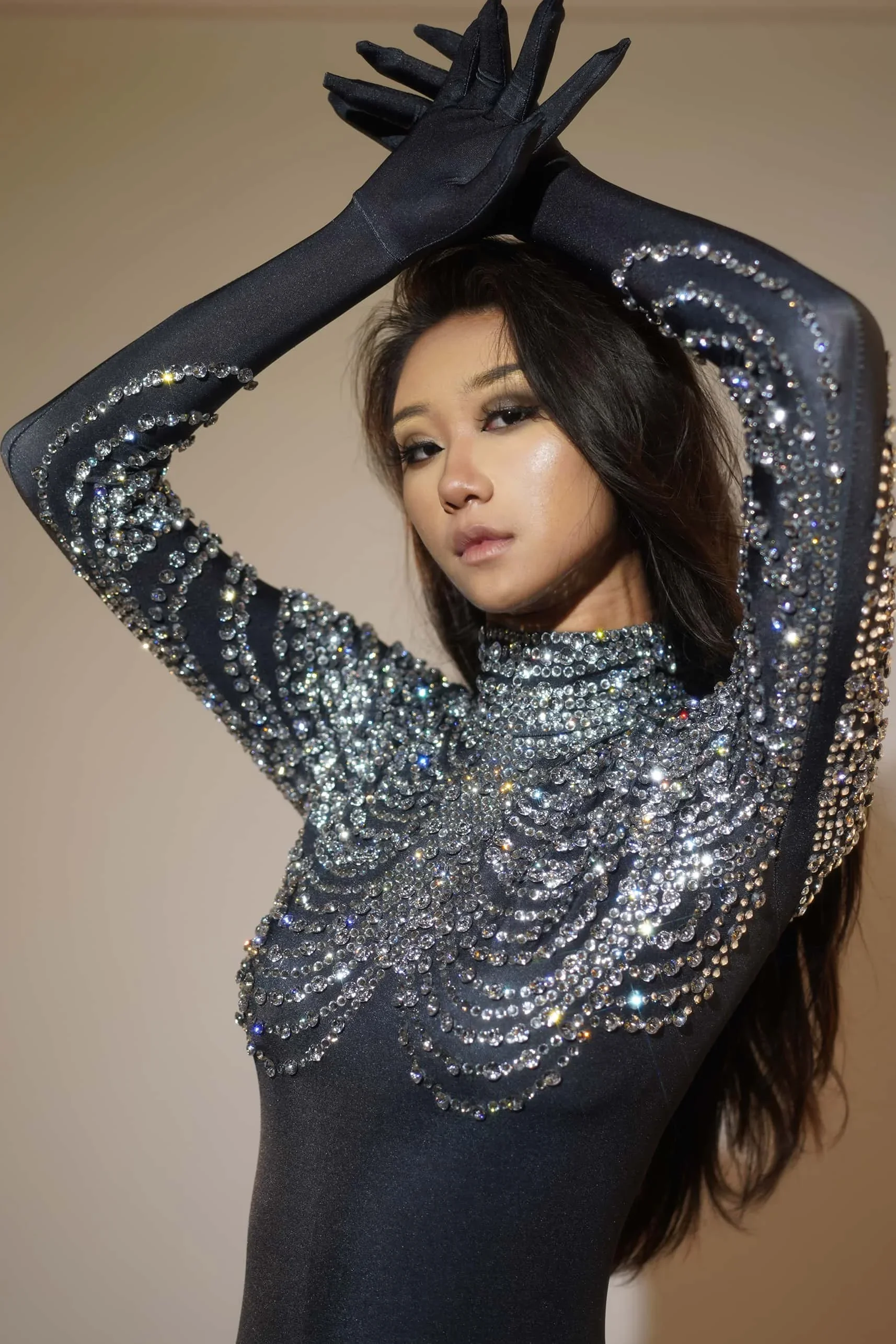 Black Diamond Jumpsuit Rhinestone Night Clubbing Jumpsuits Stage Performance Costume Mardi Gras Rave Festival Drag Queen Outfit