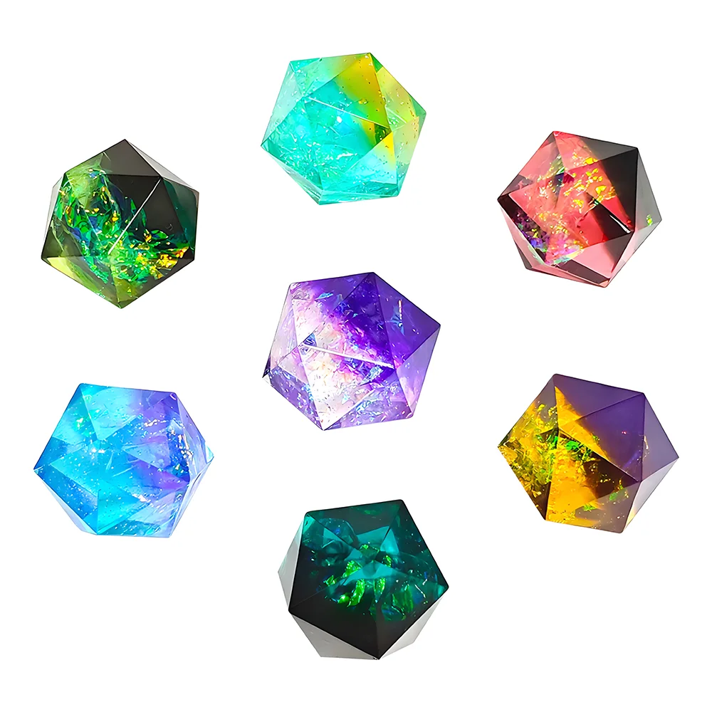 1Pcs/set Blank Sharp Resin D20 Cube Bar Club Desktop Chessboard Game Accessories Dice Toy Family Party Entertainment Card Game