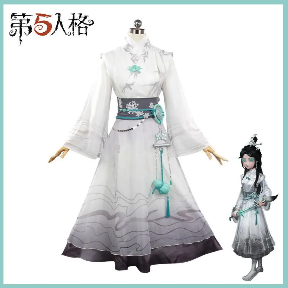 Disfraz de Cosplay de Anime para mujer, traje tradicional de estilo chino, falda Hanfu, capa de Festival, Qi Shiyi, juego Identity