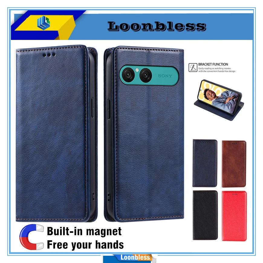 Funda de cuero tipo flip para Sony Xperia 10 VII, estuche tipo libro, funda protectora para Sony Xperia 10 VII, bolsa para Sony Xperia 10 VII 10VII