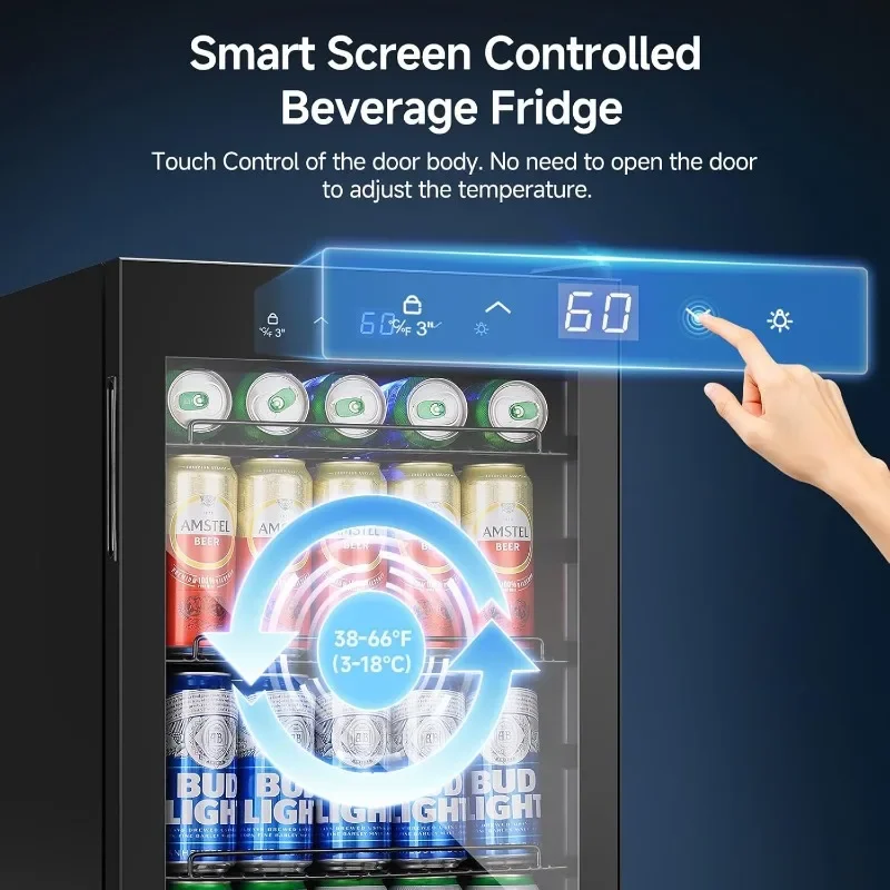 Refrigerador de bebidas, mini porta de vidro de geladeira para refrigerante, cerveja ou vinho, refrigerador de bebidas com prateleiras ajustáveis para casa