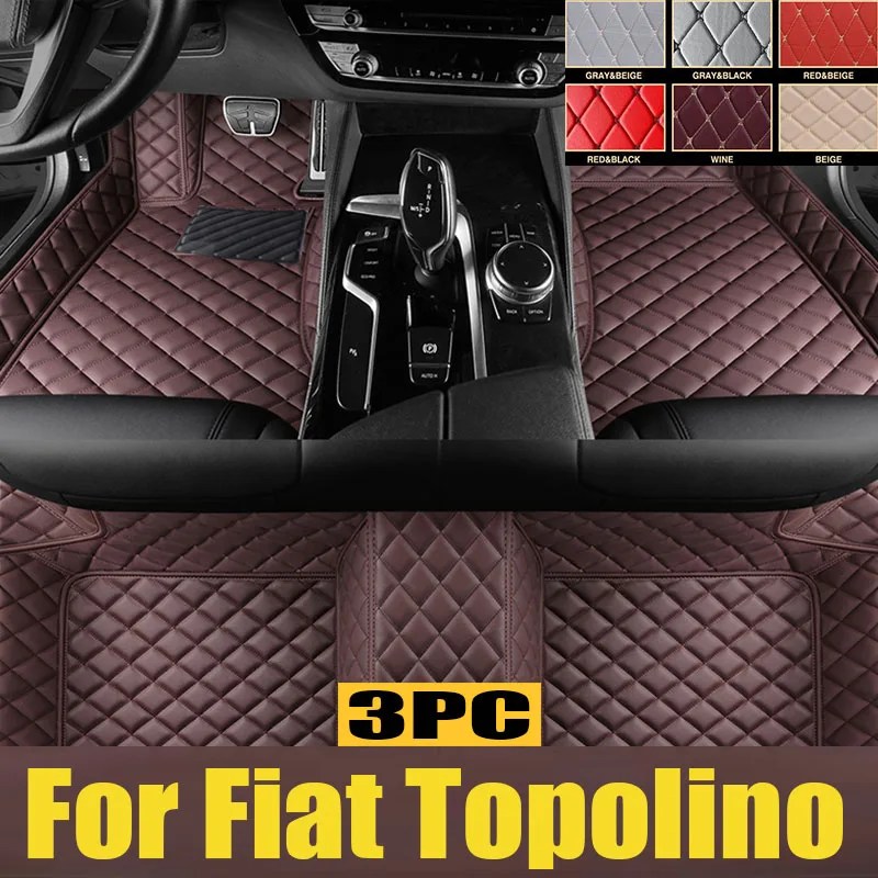 Car Floor Mats For Fiat Topolino 500 2012 2011 Auto Interiors trunk mat Styling Custom Foot Rugs Products Replacement Parts