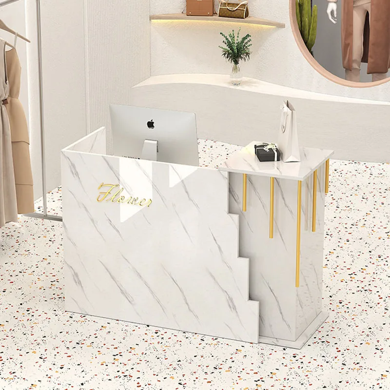 Design Company Reception Desks Modern Display Beauty Luxury Hotel Restaurant Reception Desks Salon Mostrador Trendy Furniture