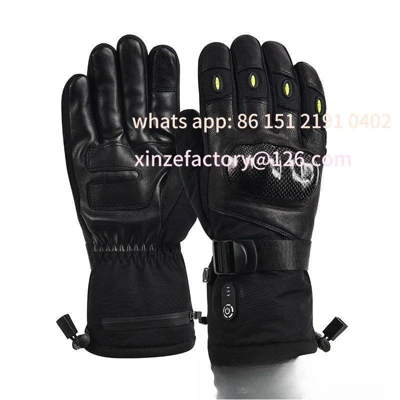 

Customizable winter heating gloves outdoor skiing riding thickened electric heating gloves touch screen charging cold heating