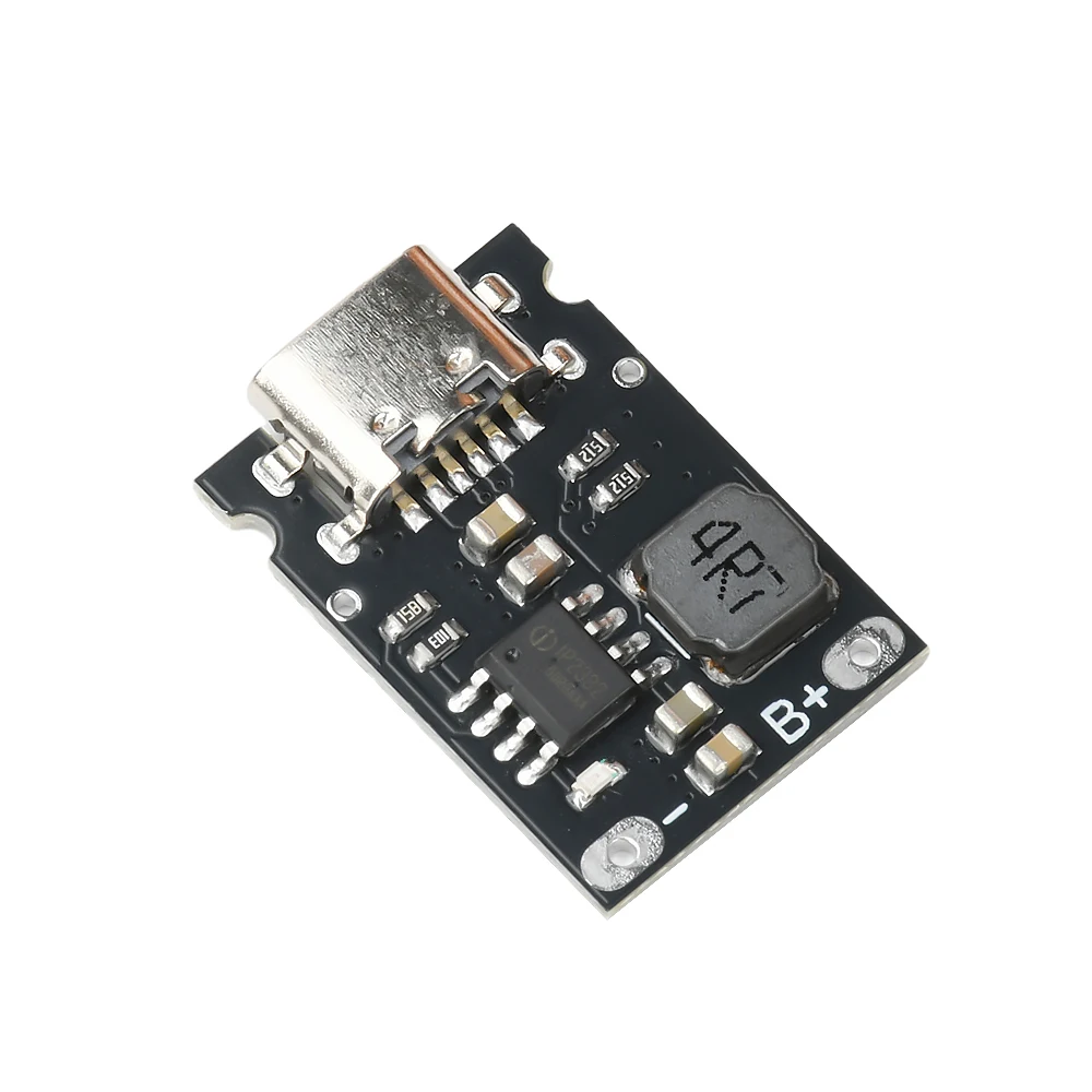 Panel de carga de batería de fosfato de hierro y litio ultrapequeño USB tipo C, módulo de cargador de alta corriente 2,4A, 3,2 V, 3,6 V, 1-10 Uds.