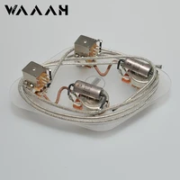 Guitarra eléctrica 2T2V Kit de arnés de cableado de guitarra cargada precableada Macetas de 500K para guitarra eléctrica LP
