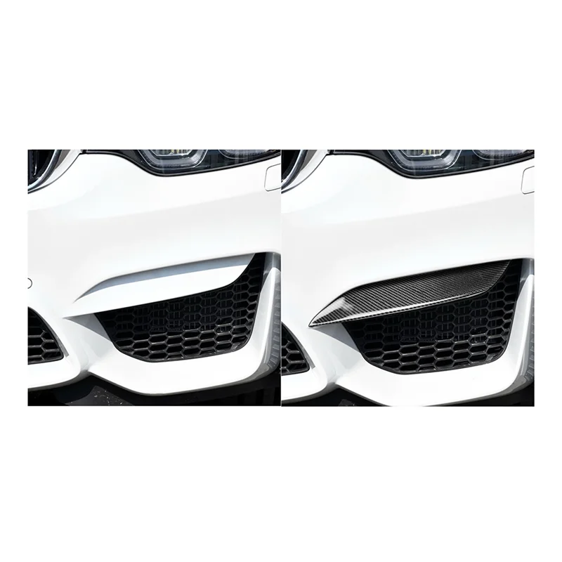 

2 PCS Car Front Bumper Front Bag Corners Spoiler Splitter Lip Front Bumper Frame Trim Car Accessories ABS For BMW M3 F80 F82 F83