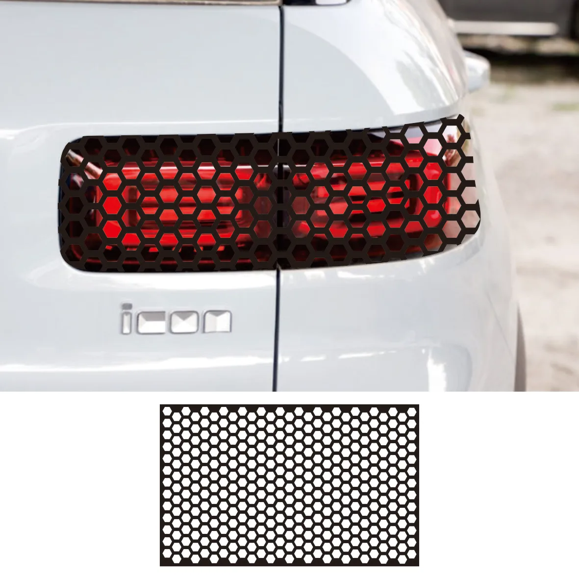 

Car Tail Light Lamp Stickers 48cmx30cm Car Honeycomb Stickers Universal Auto Stylish Tail Lights Film Protector Car Accessories