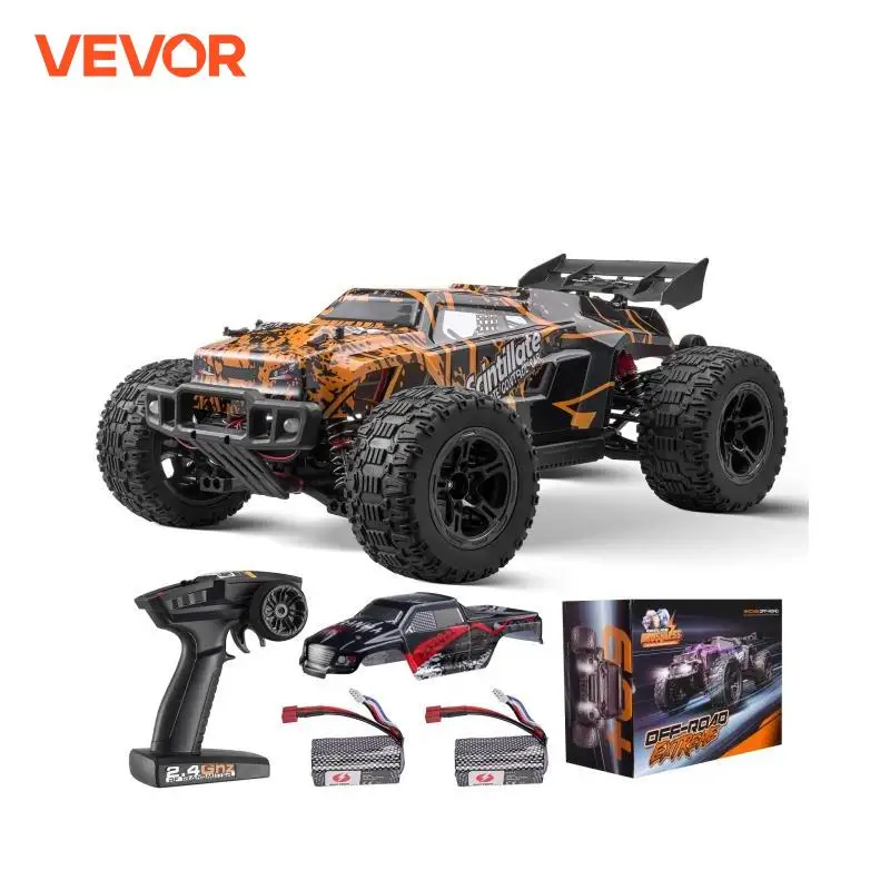 VEVOR 50 km/h 1:10 RC Car High Speed All Terrain 4WD Off-Road Truck with 45° Wheelie Hobby RC Racing Car Toys Gift for Kids