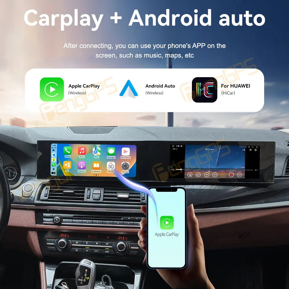 24.6 Inch Screen Car Radio For BMW 5 Series F10 F11 2010-2017 Android GPS Navigation Multimedia Video Stereo Receiver Head Unit