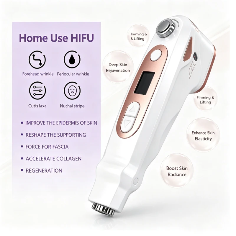 Mini HIFU Ultrasonic Face Beauty Machine Facial Lift Firming Anti Wrinkle Skin Care Multifunctional Beauty Instrument Massager