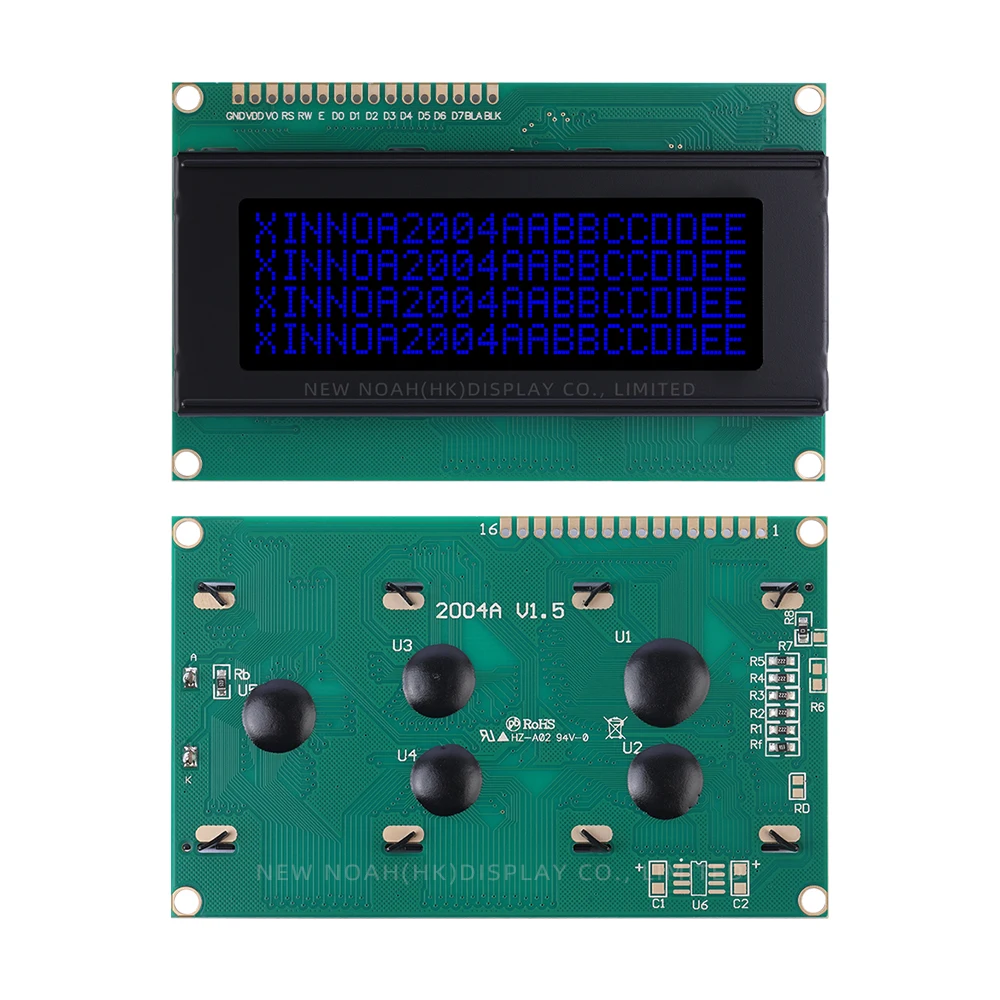 BTN black film Blue 2004A Character LCD Module ST7066U Equipped With LED Backlight And Built-In LCD Module Display Screen
