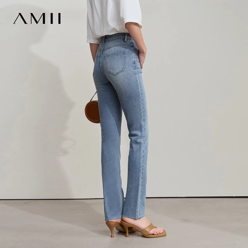Amii Minimalist New Summer Denim Long Pants Women Trousers Lady Elegant Pencil Casual Slim Fit Pants Cotton Jeans 12552004 - Image 3