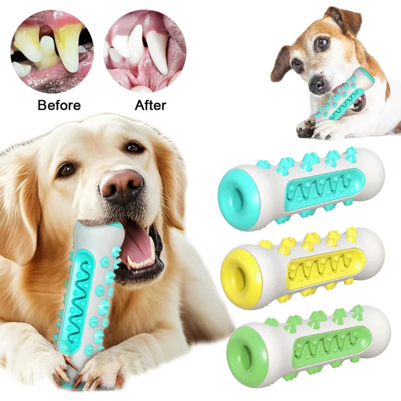 

Large Dog Toothbrush Chew Toys Safe Bite Resistant Puppy Dental Care Pet Cleaning Toy For Golden Retriever Pug Treat Dispenser