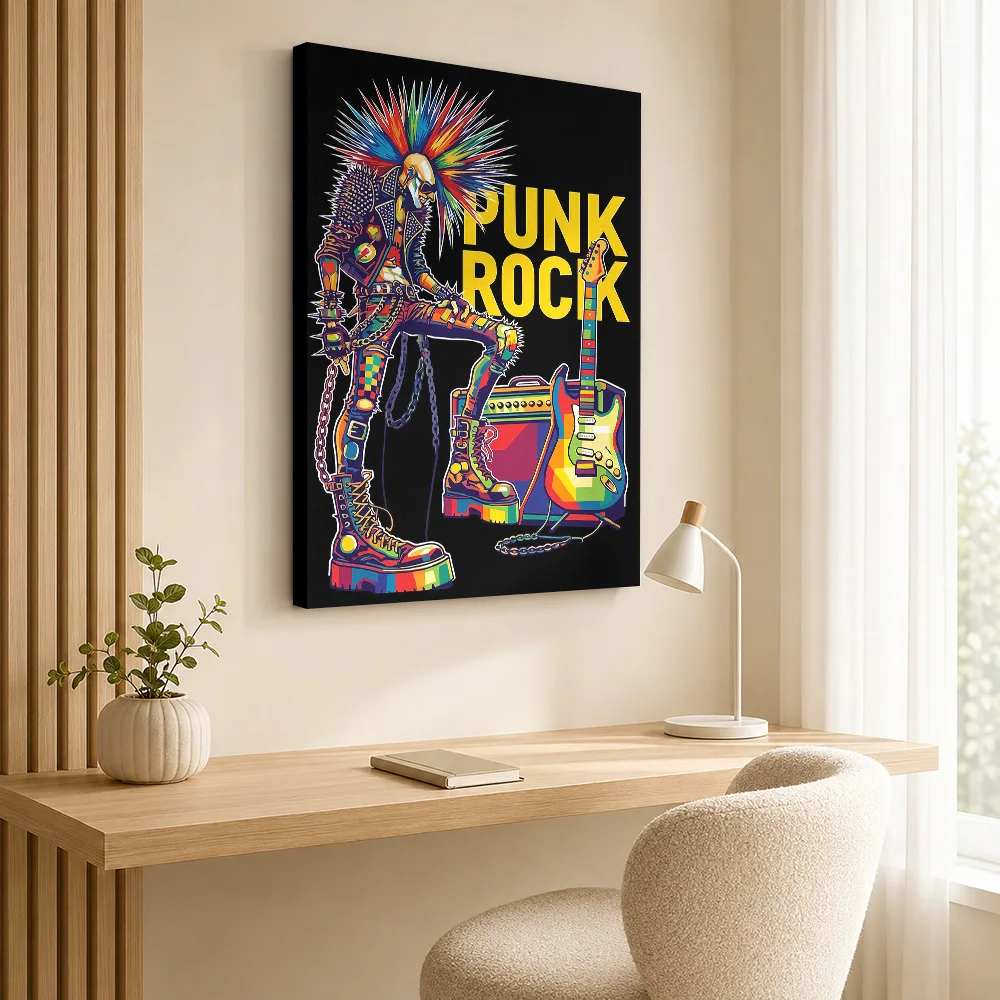 Leon and Mathilda Pop Art Canvas Painting Poster Personalized Modern Aesthetic Canvas Wall Art for Bedroom Decor Ready to Hang
