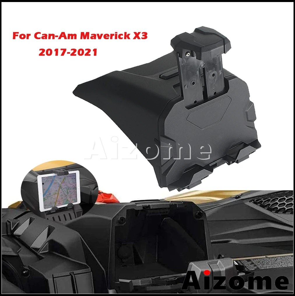 

Для Can-Am Maverick X3 X 3 2017 2018 2019 2020 2021 аксессуары UTV черный держатель электронного устройства со встроенным комплектом ящика для хранения