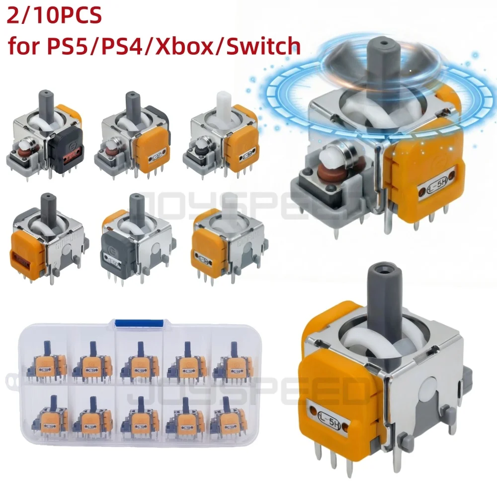 2-10pcs Hall Effect Joystick for PS5 DualSense PS4 Xbox Series X S Switch Pro Controller Edge Module 3D Analog Stick Replacement