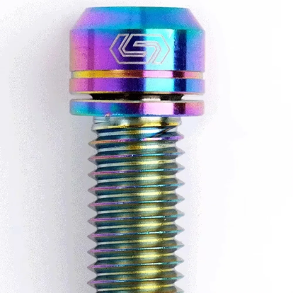 1 PC Various Color A2 M6 x10 12 14 17 19 25 30 35 40 55 GR5 Titanium Alloy T30 Torx Cap Head With Washer Bolt Screw For Bike DIY