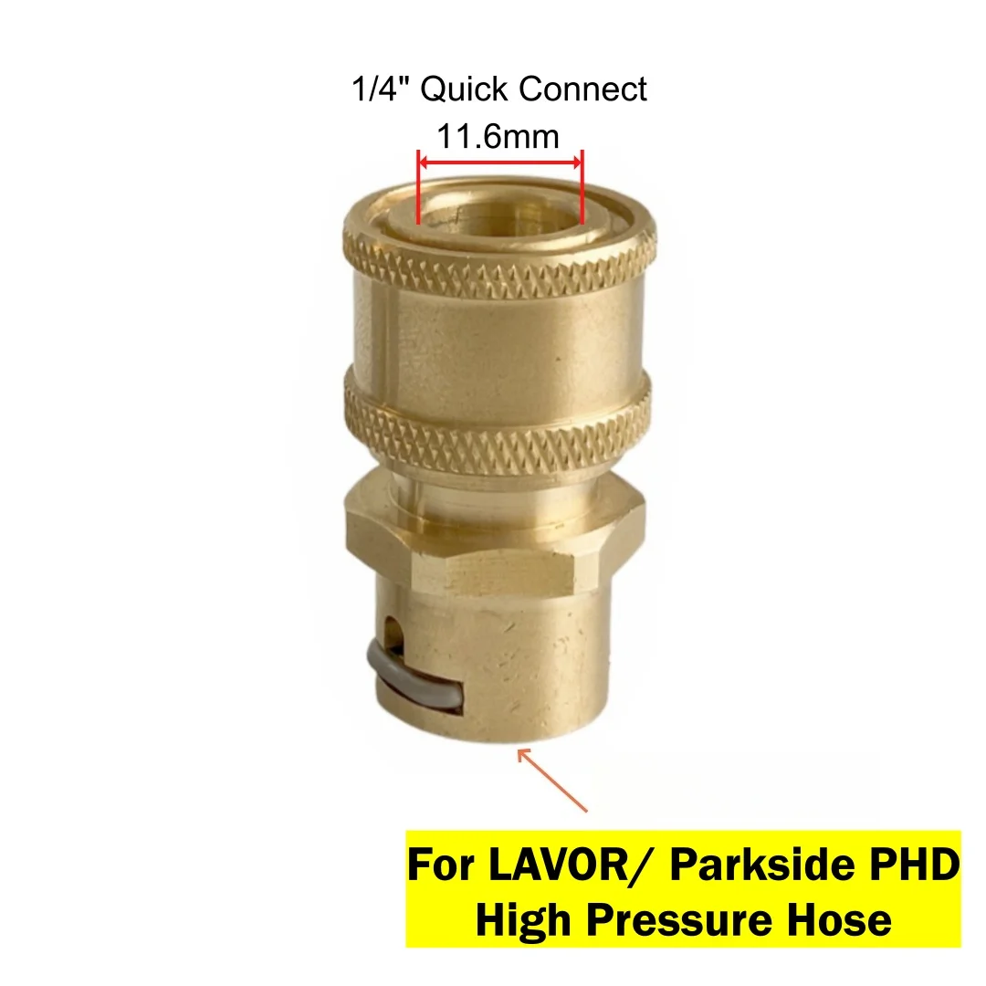 محول جهاز تنظيف يعمل بالضغط العالي 1/4 بوصة توصيل سريع لمسدس غسيل LAVOR & Parkside PHD وصلة تحويل مضادة لللف #3