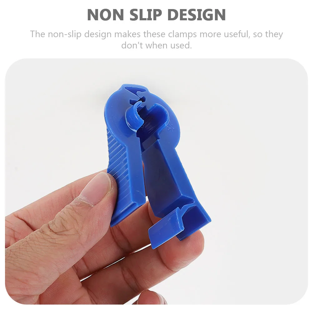 10Pcs Peritoneal Tubing Clamps Safe ABS Material Flow Control Clip for Peritoneal Dialysate Management Blue Fixator