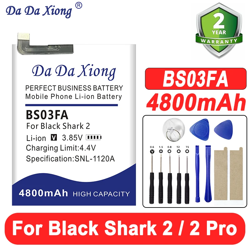 

DaDaXiong 4800 мАч BS03FA BSO3FA BB03FA аккумулятор для телефона Xiaomi Black Shark 2/2Pro + инструменты