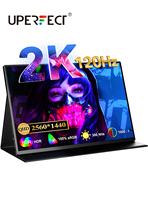 UPERFECT 2K 120Hz Portable Gaming Monitor 15.6” 2560x1440 QHD HDR IPS Display With HDMI USB C For PC Steam Deck XBOX PS5 Switch