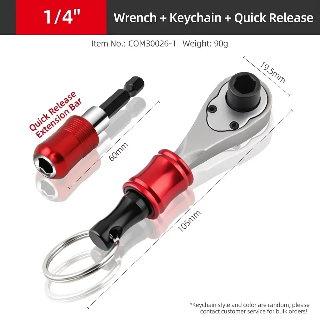 1/4'' 72T Mini-Ratschenschraubendreher-Set mit Sechskant-Bits für Enge Räume, Autoreparatur, Fahrradwartung & DIY-Projekte