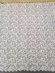 2024Sequince Lace Cotton Embroidery Tulle Mesh Off White Wedding Dress Lace Fabric Material 150CM Wide