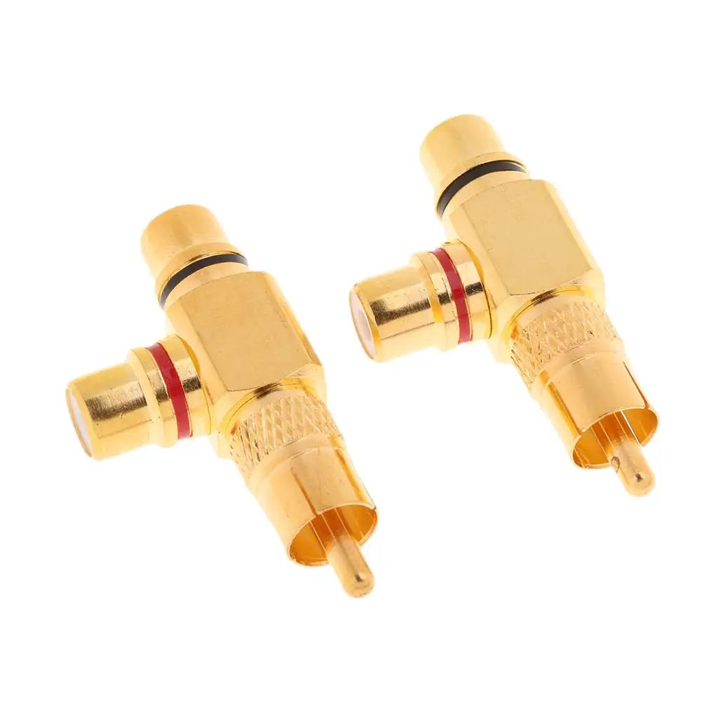 RCA Plug Male Copper Audio Connector Xlr to Rca Adapter for Home Theatre Recording Studio Car Audio