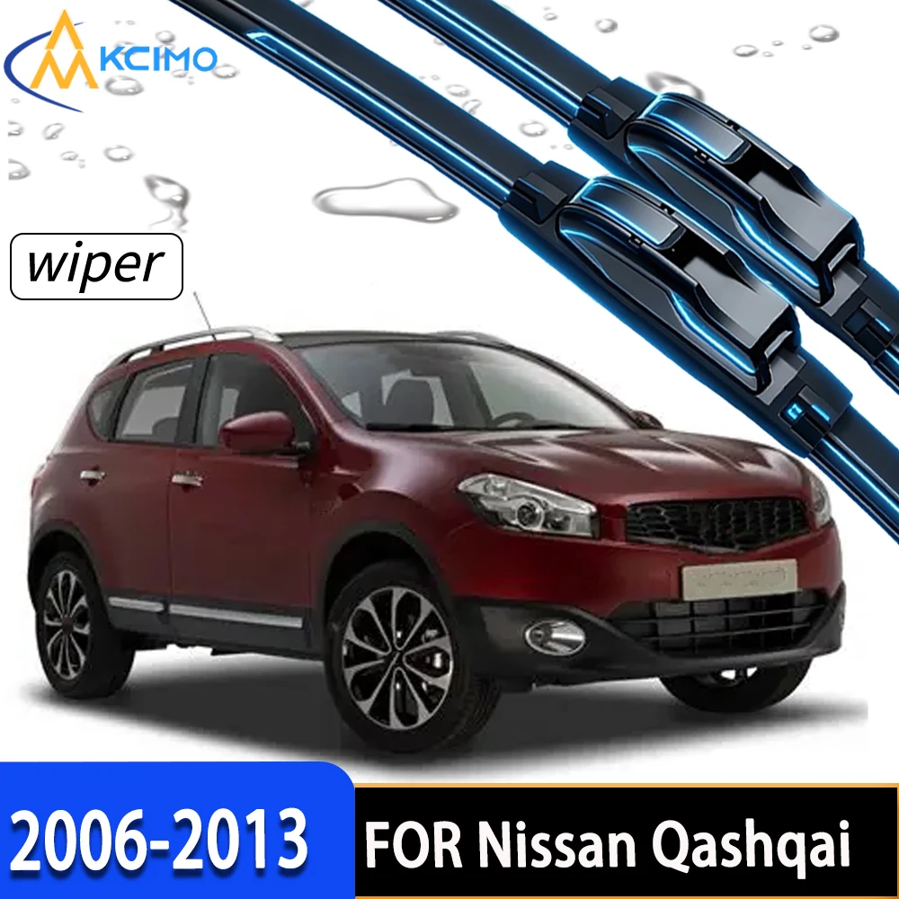 

Premium High-Performance Front Windshield Wipers with Durable Rubber, Direct Fit for Nissan Qashqai J10 2006-2013