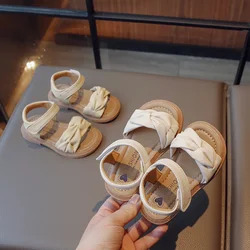 2024 New Summer Children's Sandals for Girls 3-6 Years Old Kids Sandals Girls Soft Soles Non-slip Beach Shoes Designer Sandals