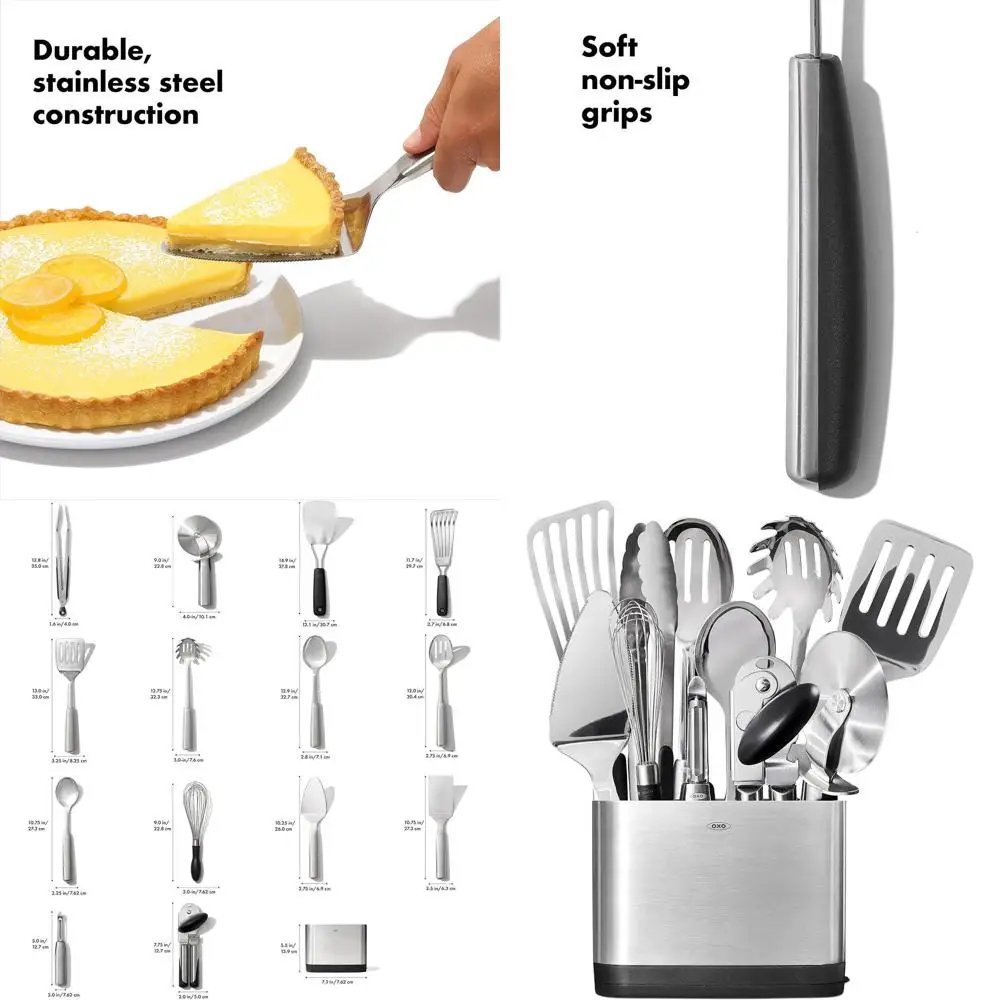 

15-Piece Stainless Steel OXO Steel Utensil Set