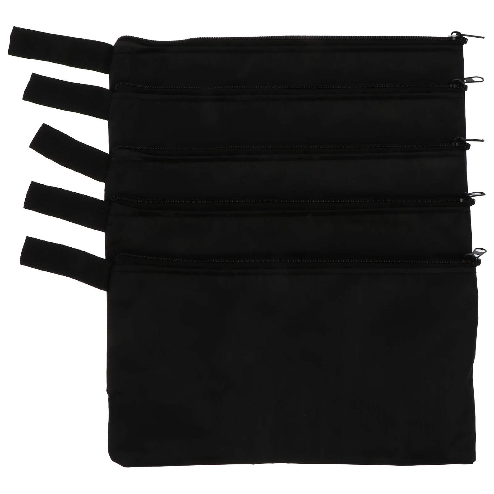 

5 Pcs Oxford Cloth Tool Bags Durable Zipper Tool Bag Large Capacity Storage Pouches Black Hardware Accessories