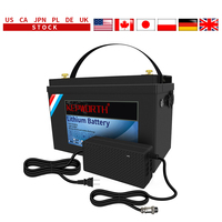 KEPWORTH New 12V 100Ah LiFePO4 Lithium Iron Phosphate Battery 1280Wh Build in BMS For RV Campers Solar Golf Carts Marine