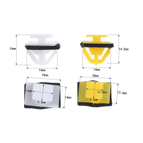 Imagen 2 del producto Mgoodoo-sujetador de plástico para coche, placa protectora de puerta, Clips de cejas para rueda, Elantra, Cerato, Sportage, Tucson, KIA, Seahorse, 50 unidades