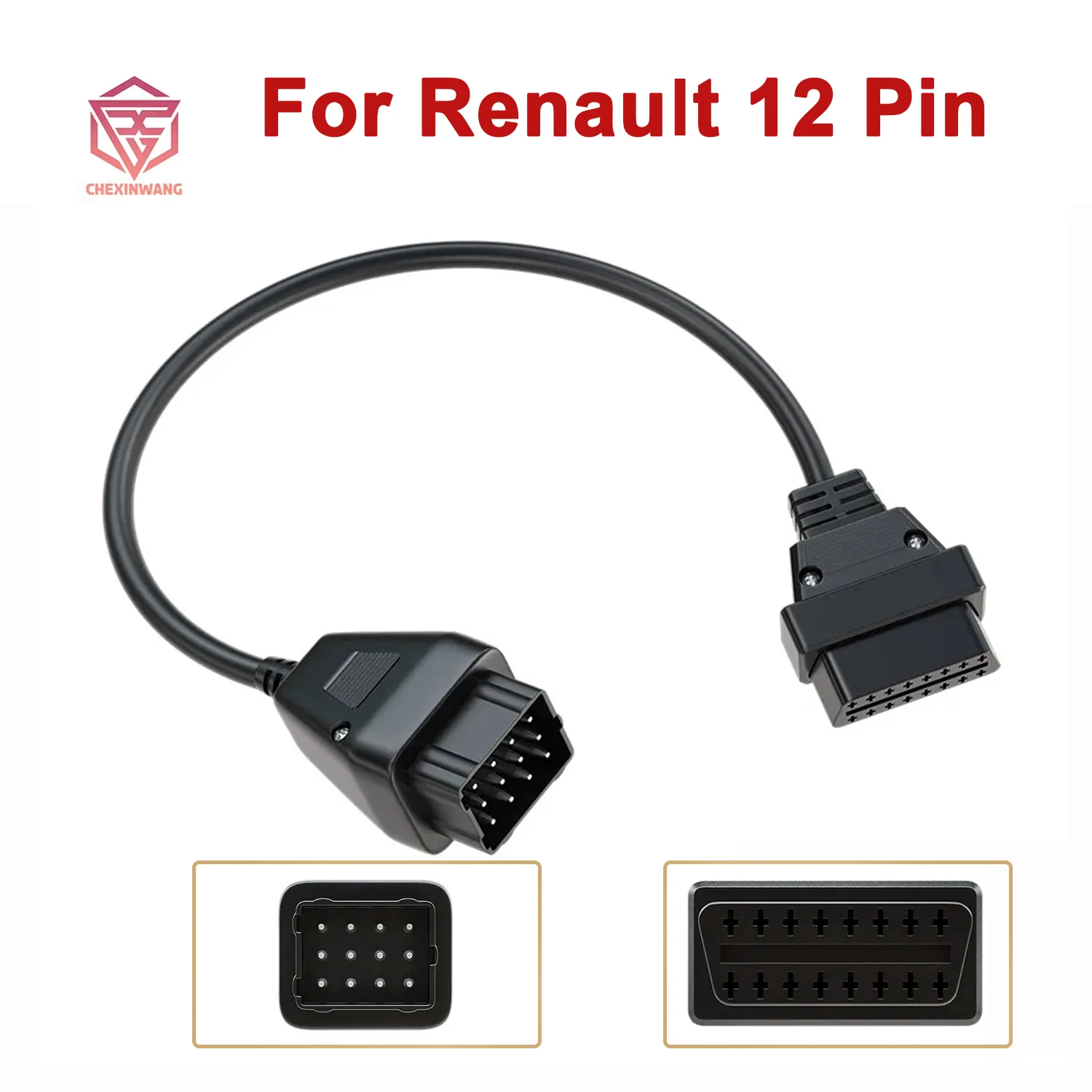 12 pin Cable for Renault OBD OBD2 Connector Adapter Truck Diagnostic Cable Extension Cable 16pin for Renault 12pin