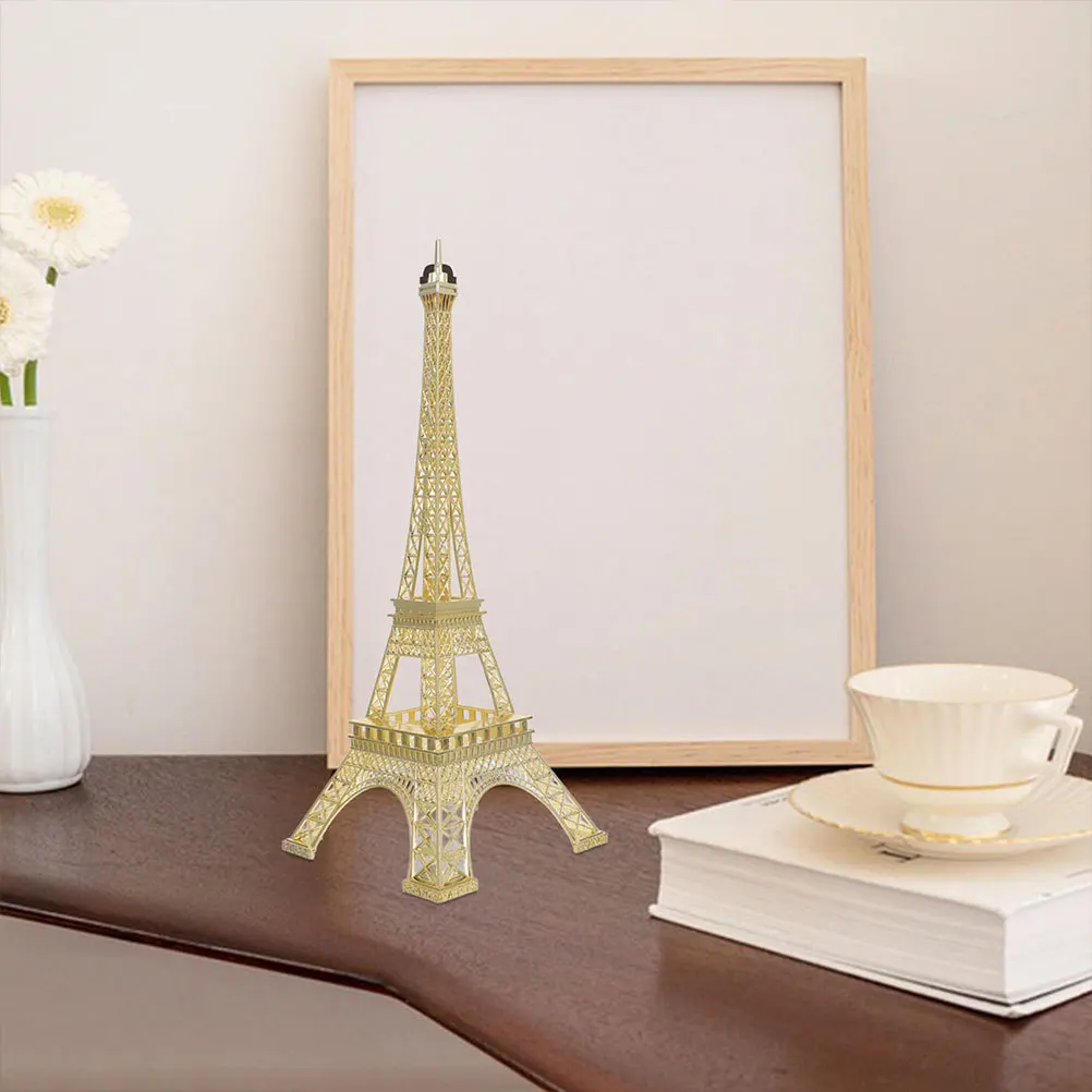 

Eiffel Tower Metal Ornament Fading Resistant Home Office Tabletop Decor Unique French Souvenir Party Decoration