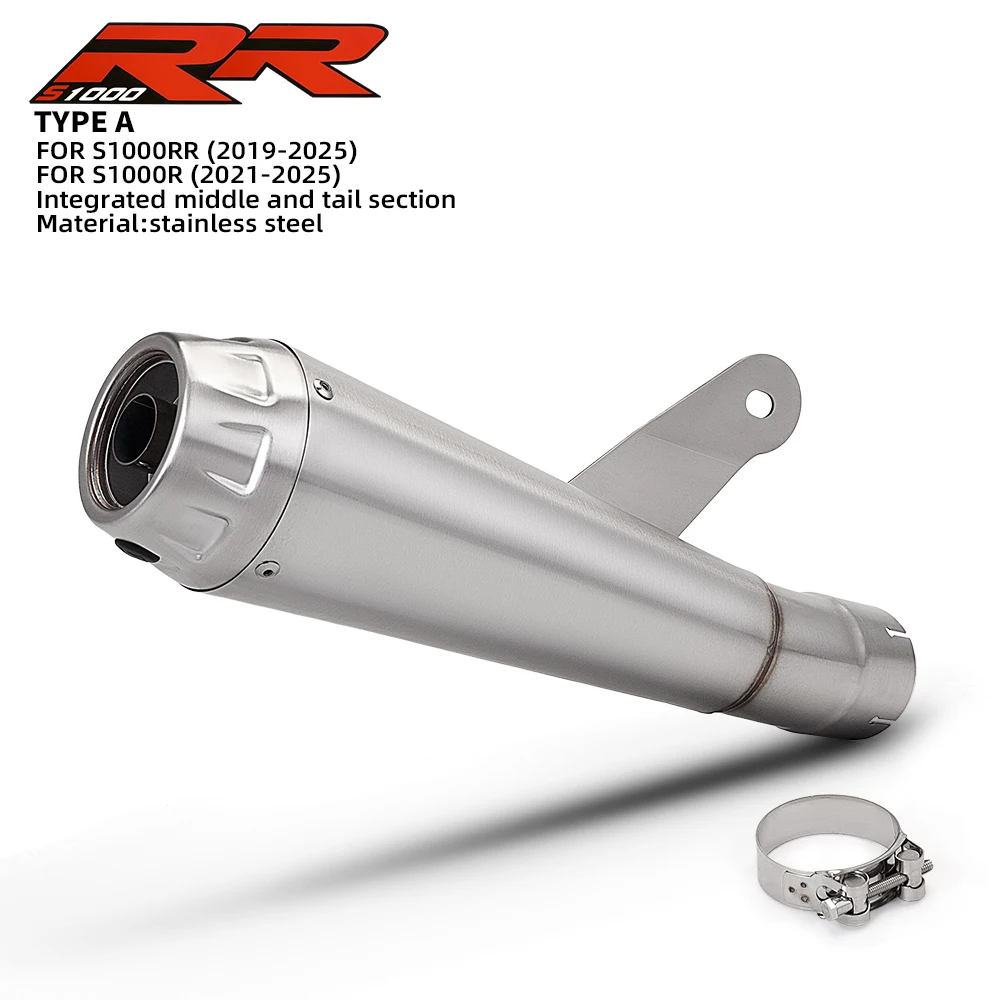 

For S1000RR 2019-2025 Exhaust System Motorcycle Muffler Motorcross Tip Escape Moto Racing 60mm