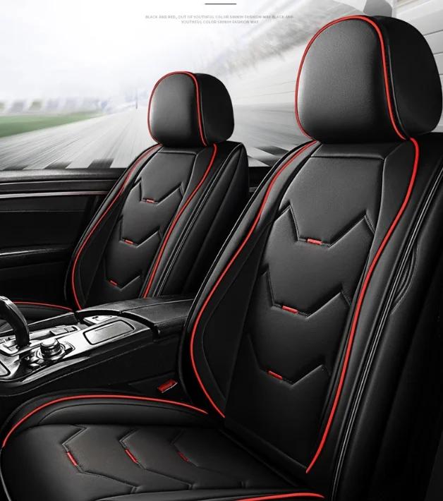 

Standard Option Sports Fashion Design Youth Rhythm Water Proof Whole Set for Five Seats Universal Fit Leather Car Seat Covers