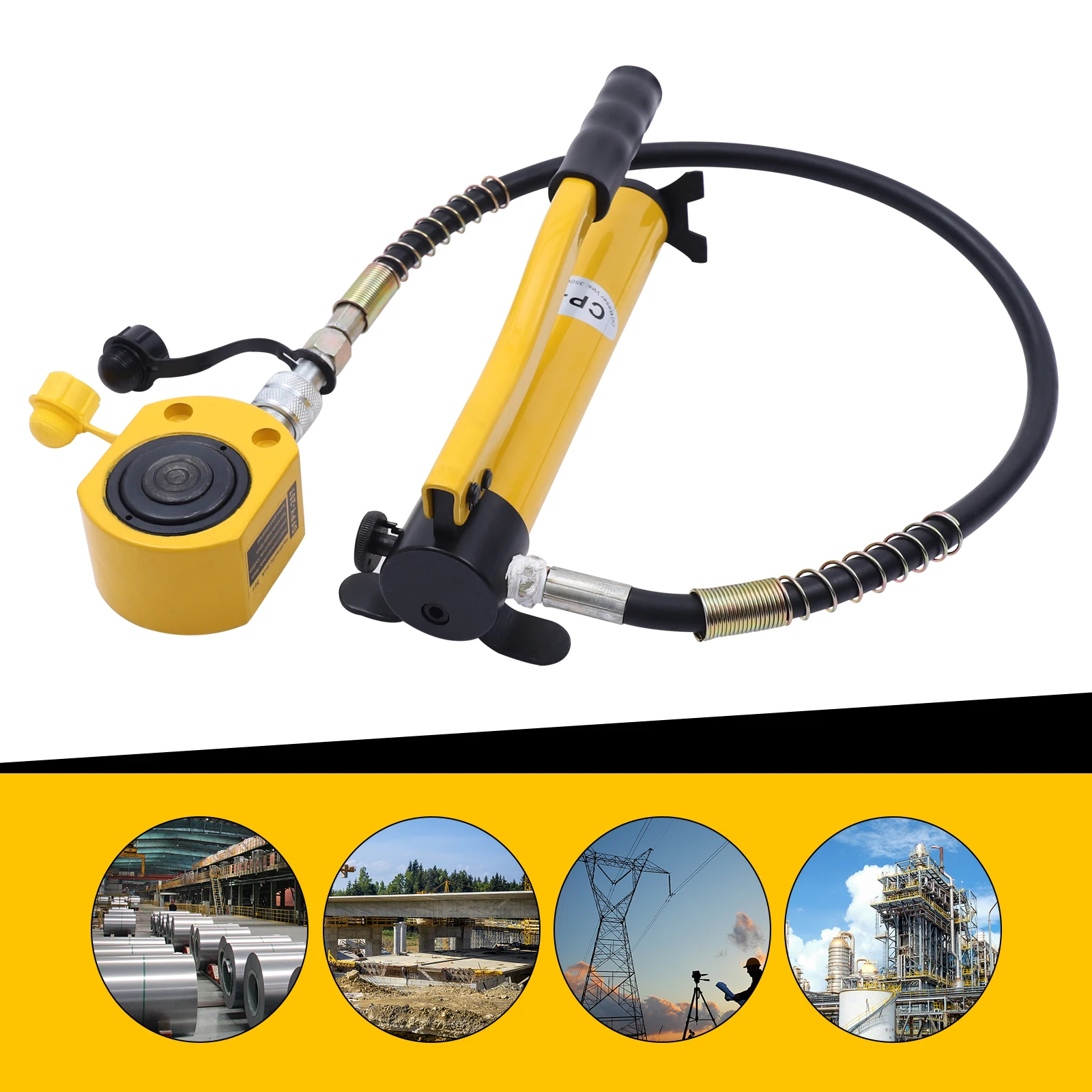 

20T/44092.45lbs Ручной гидравлический домкрат 60MPa Воздушный насос Подъемная баран Набор инструментов для ремонта рамы кузова