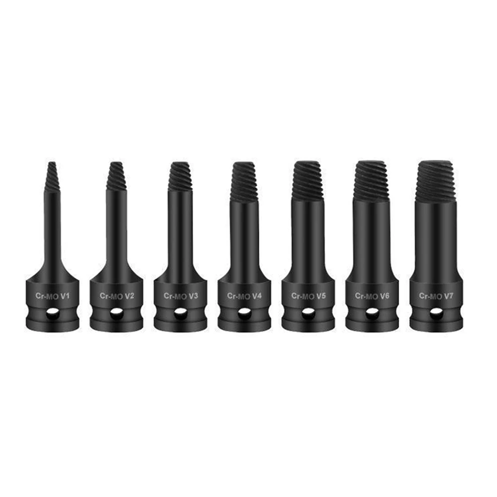 7Pcs Screw Extractor Drill Bit Set Alloy Steel Damaged Screw Remover Multi-Spline Bolt Screw Extractor Bolt Extractor Power Tool